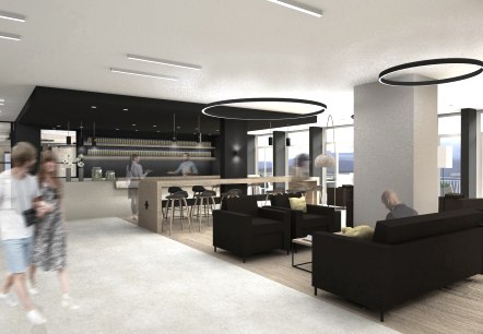 Außengastronomie Maria Laach geöffnet - Bar, © Fries Architekten Außengastronomie Maria Laach geöffnet - Bar, © Fries Architekten