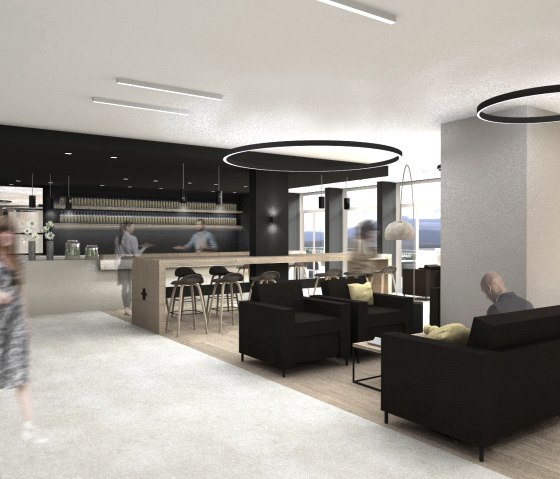 Außengastronomie Maria Laach geöffnet - Bar, © Fries Architekten Außengastronomie Maria Laach geöffnet - Bar, © Fries Architekten