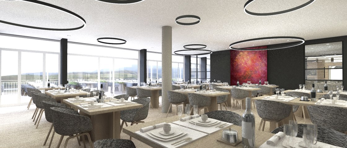 Außengastronomie Maria Laach geöffnet - Restaurant, © Fries Architekten Außengastronomie Maria Laach geöffnet - Restaurant, © Fries Architekten