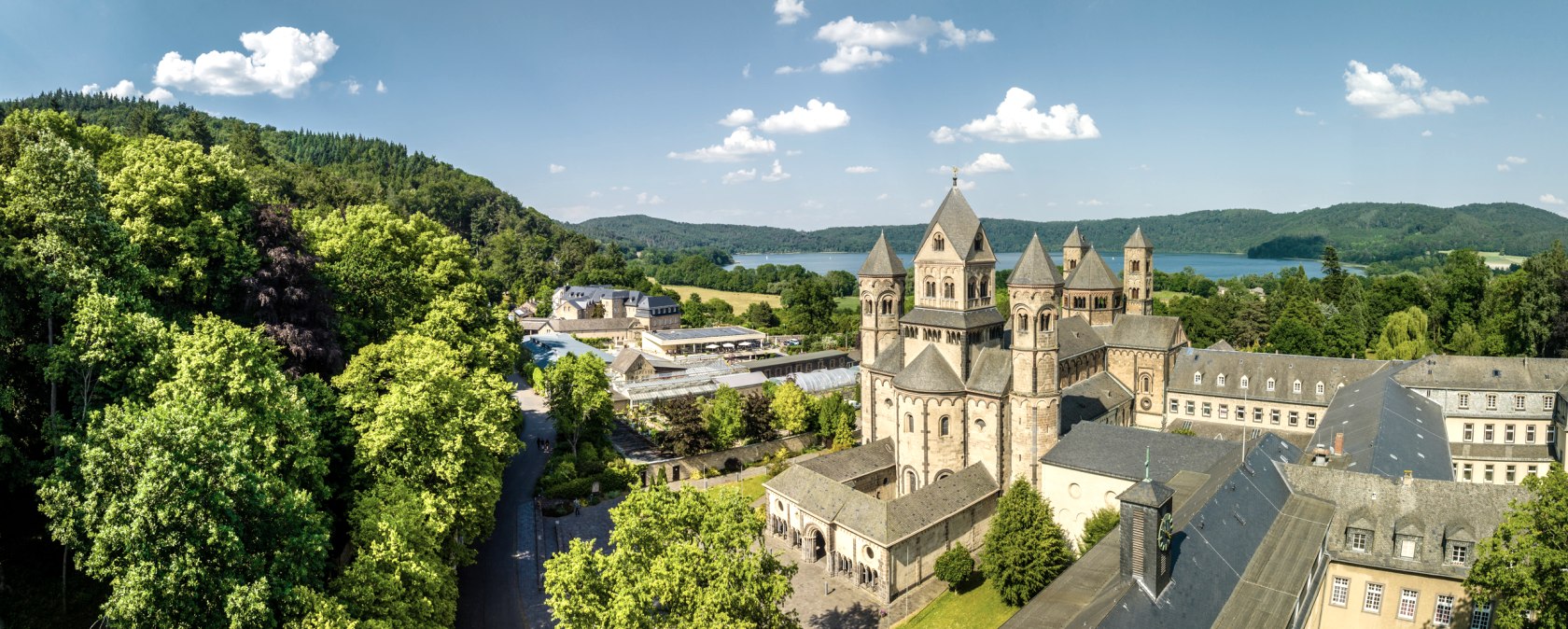 Maria Laach Monastery and Lake Laach, © Eifel Tourismus GmbH, Dominik Ketz Maria Laach Monastery and Lake Laach, © Eifel Tourismus GmbH, Dominik Ketz