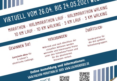 Flyer Lohners Vulkan-Marathon, © LG Laacher See Flyer Lohners Vulkan-Marathon, © LG Laacher See