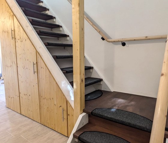 Treppe zum Wohnbereich Treppe zum Wohnbereich