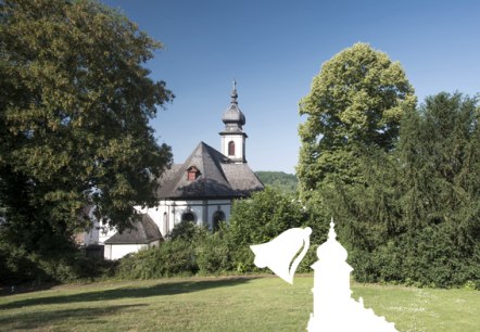 10. Station - Barockkirche - Ansicht vom Schlosspark, © Kappest/Vulkanregion Laacher See 10. Station - Barockkirche - Ansicht vom Schlosspark, © Kappest/Vulkanregion Laacher See
