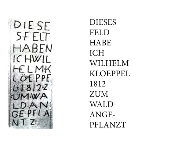 Franzosenstein Inschrift 1. Seite, © VG Mendig Franzosenstein Inschrift 1. Seite, © VG Mendig