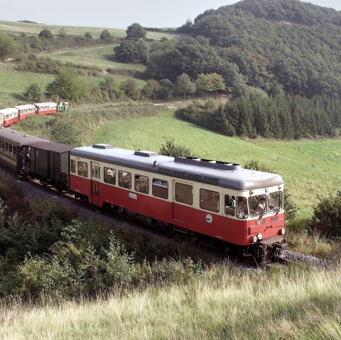 Arrivée avec le Vulkan-Express, © TI Vulkanregion Laacher See