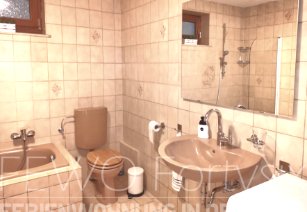 Badezimmer Ansicht, &copy; Ferienwohnung Fortysix
