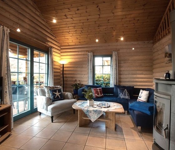 Wohnzimmer, &copy; Blockhaus am Waldsee Rieden
