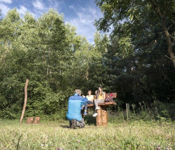 Riesen-Bank am Krufter Waldsee, &copy; Kappest/Vulkanregion Laacher See