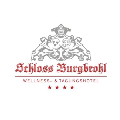 Een elegant logo voor Kasteel Burgbrohl. Het vertegenwoordigt een wellness- en congreshotel en toont koninklijke elementen.