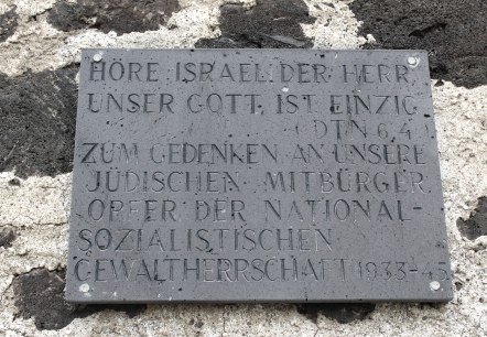 Synagoge Saffig - Schild, &copy; VG Pellenz/Chagas da Silva