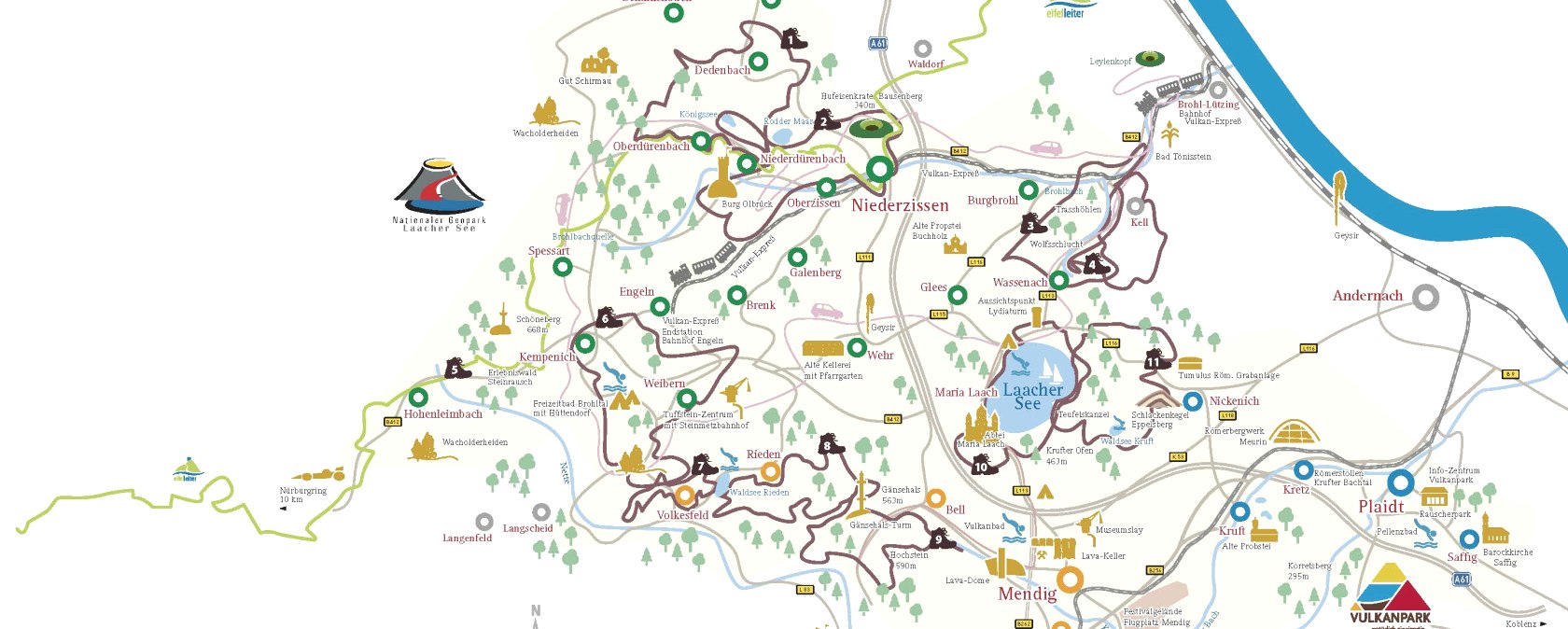 Karte Ferienregion Laacher See, &copy; Vulkanregion Laacher See