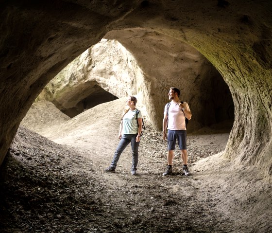 In the Trass caves on the Traumpfad cave and gorge trail, &copy; Eifel Tourismus GmbH, Dominik Ketz