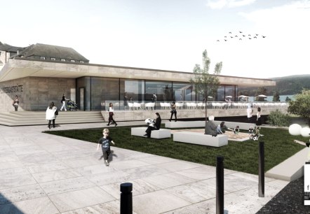 Fr&uuml;hlingsmarkt Maria Laach 2022 - neue Klostergastst&auml;tte, &copy; Kloster Maria Laach - Sebastian Kriesmer