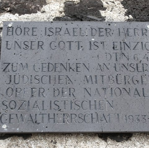 Synagoge Saffig - Schild, &copy; VG Pellenz/Chagas da Silva