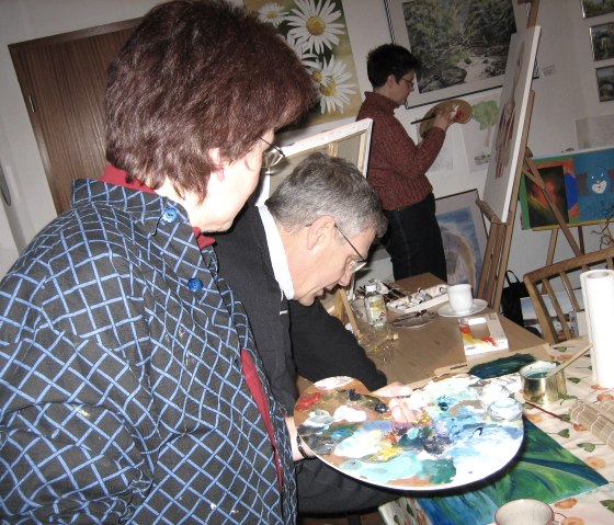 K&uuml;nstler bei der Arbeit, &copy; Christel Lenzgen