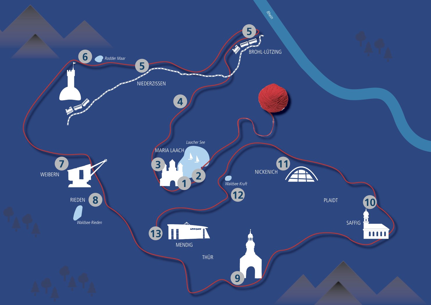 Karte Vulkanregion Laacher See, &copy; Vulkanregion Laacher See