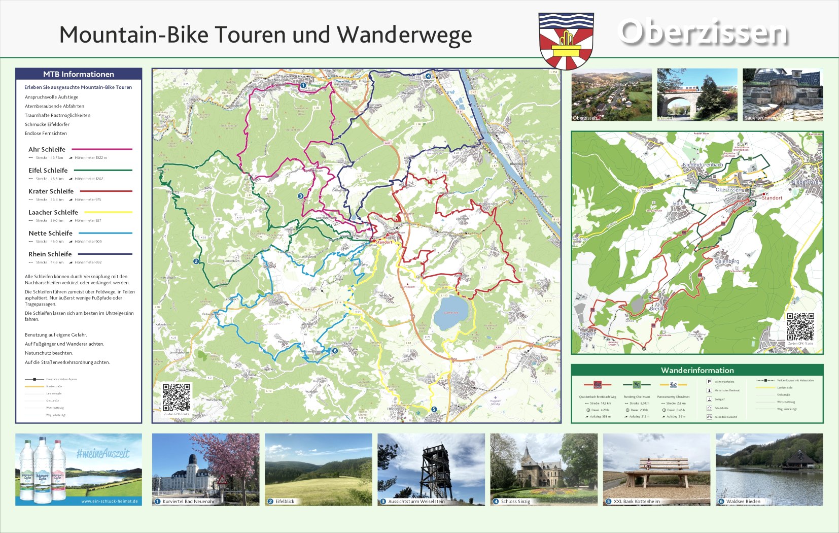 &Uuml;bersichtskarte Mountainbike Touren Oberzissen, &copy; OG Oberzissen