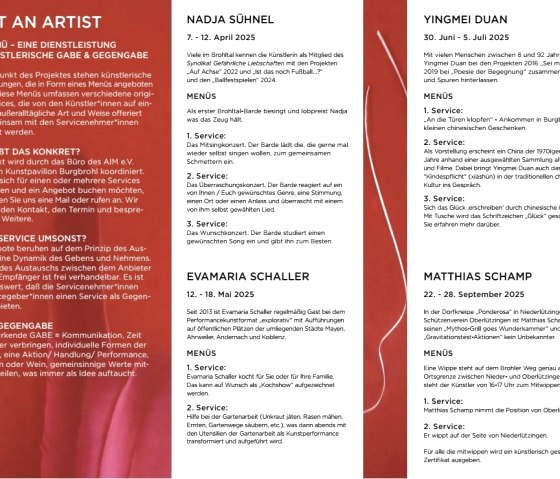 Rent an Artist Flyer