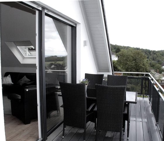 Panoramisch uitzicht balkon