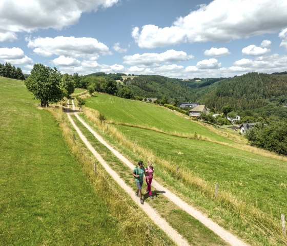 Eifelsteig wandelpad langs weiden en velden bij Dedenborn, © Eifel Tourismus GmbH, Dominik Ketz