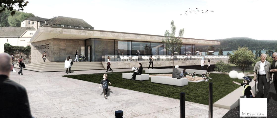 Fr&uuml;hlingsmarkt Maria Laach 2022 - neue Klostergastst&auml;tte, &copy; Kloster Maria Laach - Sebastian Kriesmer