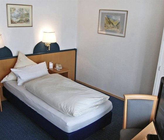 Chambre individuelle avec TV à écran plat, © A. Rüber