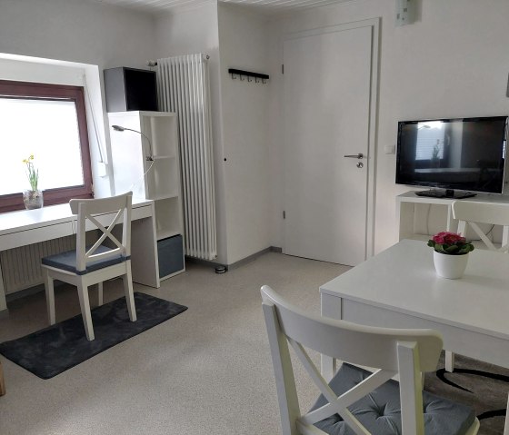 Schlaf- und Wohnraum, in der kleinen Ferienwohnung